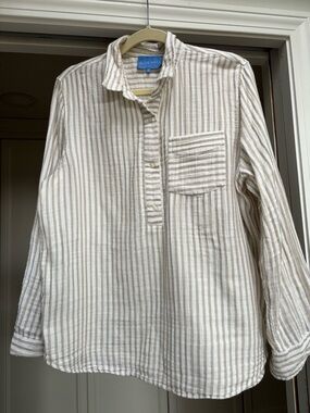 Alice Walk THE STRIPED ORGANIC COTTON CLOUD TOP - DOUBLE GAUZE